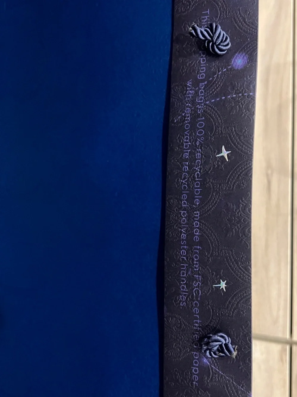 Gucci Authentic Navy Celestial Extra Large Shopping Bag with Iridescent Logo